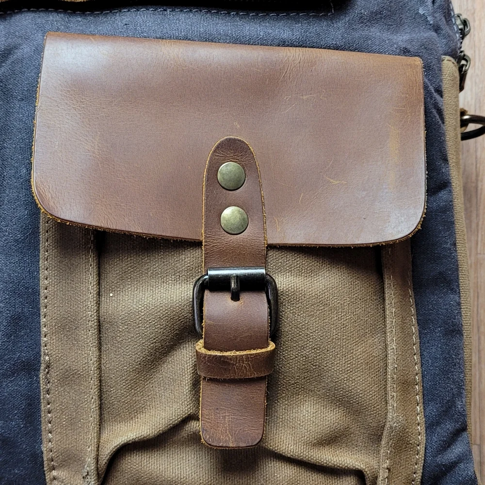 New Hey Vintage Stylish Gray and Brown Men's Bag